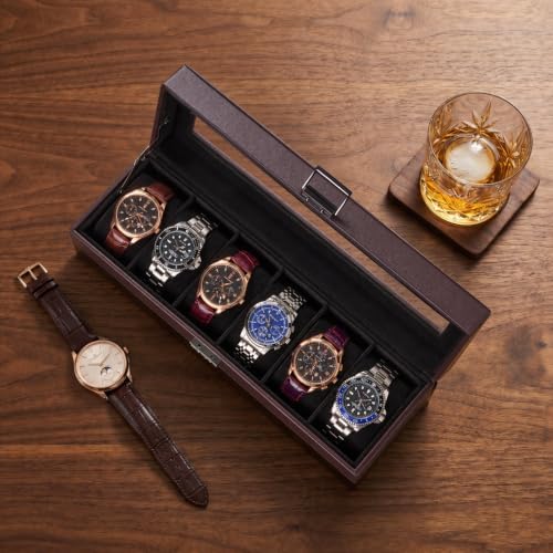 ProCase 6 Slots Watch Case Box for Men -Espresso Black - Image 4