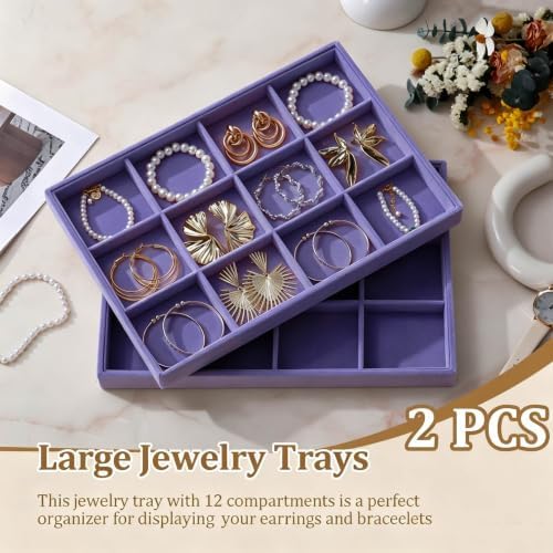 Large Velvet Jewelry Tray Display Drawer Inserts 2 Pack - Image 2
