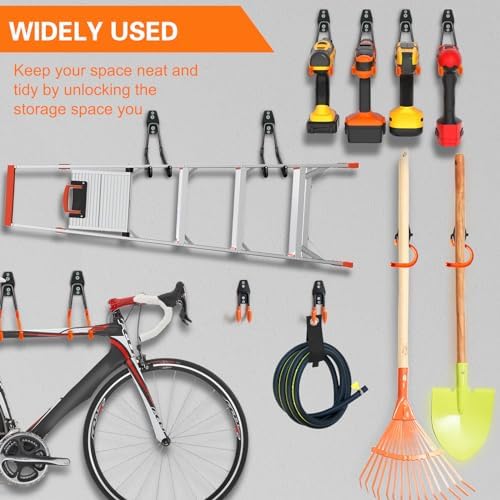 HUPBIPY 18 Pack Garage Hooks Heavy Duty, Wall Mount Ladder Hooks - Image 4