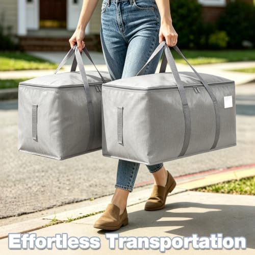 12 Pack Heavy Duty Waterproof Moving Bags, Foldable Totes - Image 5