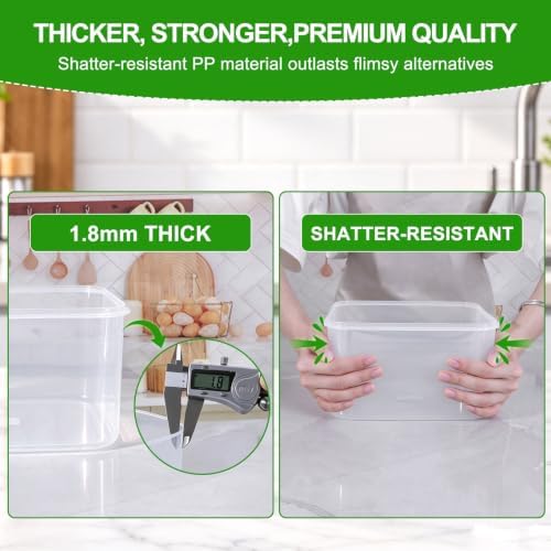 Thicker Produce Fruit Storage Containers for Fridge with Colander &Dividers - Image 7