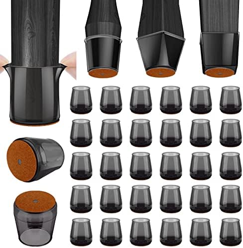 BALEINE 32PCS Silicone Chair Leg Floor Protectors for Hardwood Floors by BALEINE