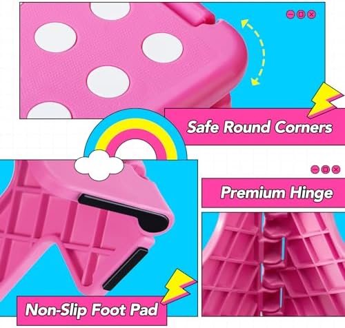 Delxo Folding Step Stool 13 Inch,300 Lbs Step Stool for Adults Pink - Image 6