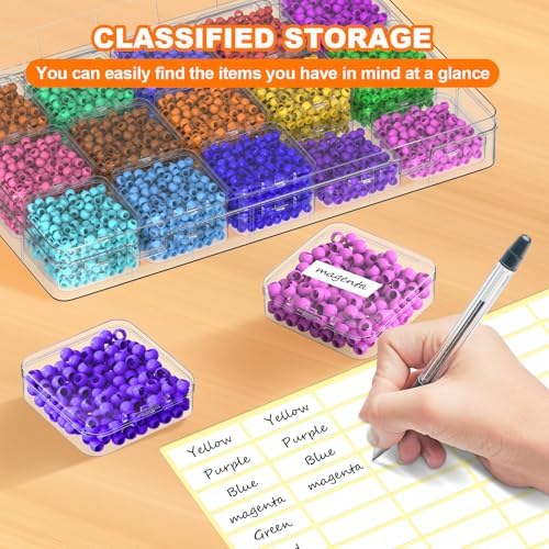 2 Pack 60 Pcs Bead Organizer Box, Clear Plastic Storage Containers - Image 3