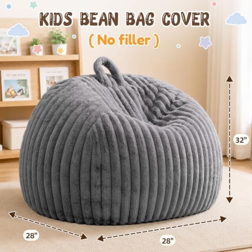 Bean Bag Cover No Filler Stuffed Animal Storage Bean Bag Chair Cover - Image 2