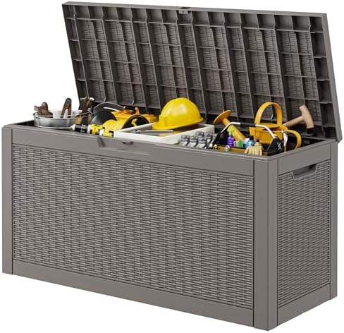 Outdoor Storage Box Waterproof, 80 Gallon Deck Box for Patio Storage by WTFGO