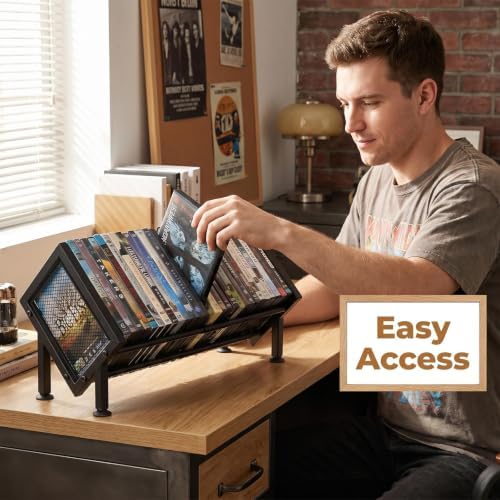 PUTNATRURE DVD Storage Rack, Expandable Game & Blu ray Case Display, 2 Pack - Image 5