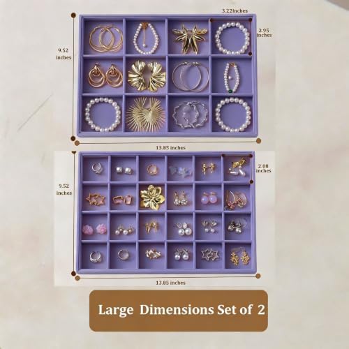 Large Velvet Jewelry Tray Display Drawer Inserts 2 Pack - Image 5
