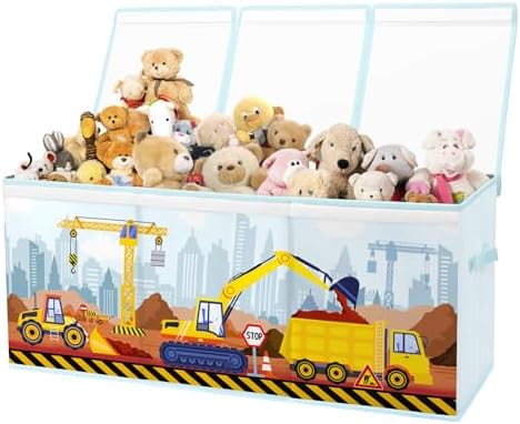 Toy Storage Box with Lids Extra Large Collapsible Toy Box Chest for Kids by Alldomess