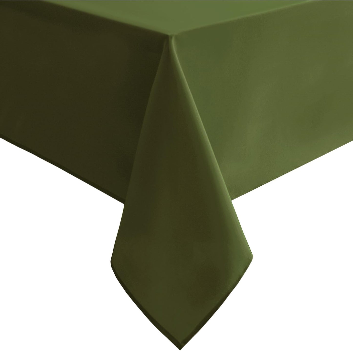 Hiasan Olive Green Square Tablecloth - Waterproof and Spillproof Restaurant Washable Polyester Table Cloth for Dining Room, 54 x 54 Inch