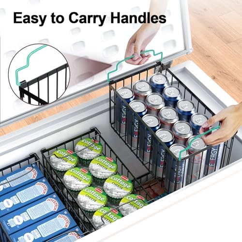 Freezer Organizer Bins, 4 Pack Big Baskets for 5/ 7 Cu.FT Deep Freezer - Image 4
