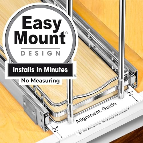 LYNK Élite 3-Tier Spice Rack Organizer Cabinet, Pull Out Spice Rack - Image 3