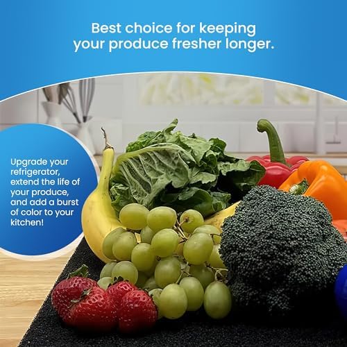 Bluapple FreshMats Refrigerator Drawer Liners, Black, 12x15, Set of 4 Mats - Image 3