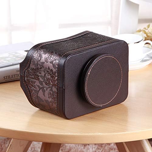 PU Leather 360° Rotatable Remote Control Holder,Nightstand TV Remote Caddy - Image 5