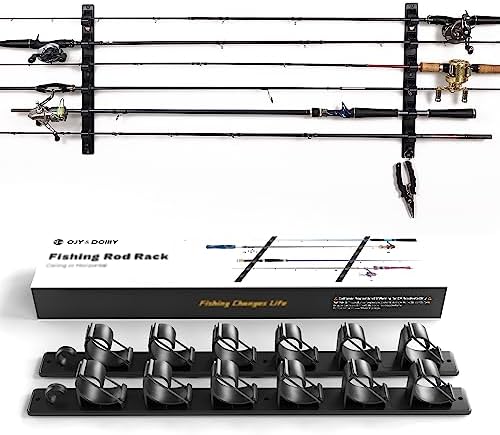 Wall Mount Fishing Rod Holders,Horizontal/Ceiling Storage Rack for Garage by OJYDOIIIY