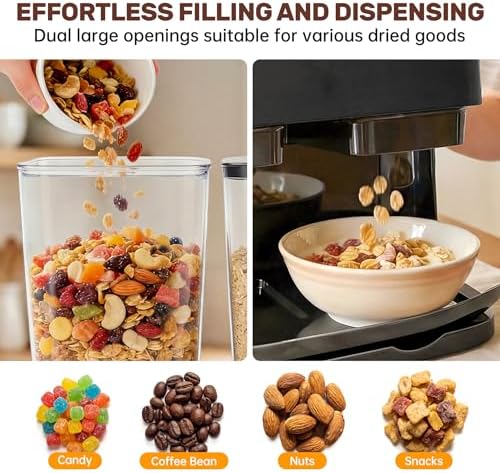 Cereal Dispenser Countertop 2 Pack, Double 3L Airtight - Image 7