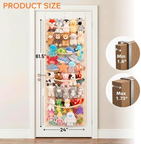 Ofiray-home Cotton Over The Door Stuffed Animal Storage - Image 6