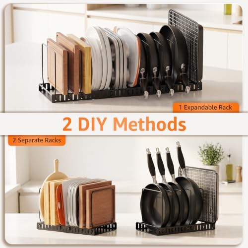 Cutting Board and Baking Sheet Organizer for Cabinet with Solid Metal Base - Image 5