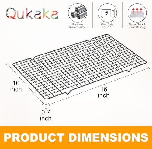 2 PCS Cooling Racks for Cooking and Baking, 10" x 16", Black - Image 6