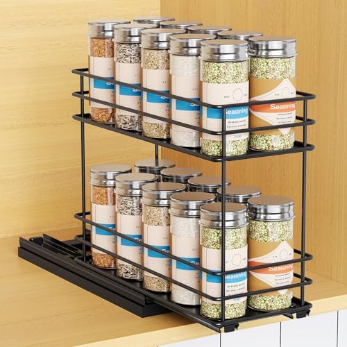 Mystozer Pull Out Spice Rack Organizer for Cabinet, Slide Out Spice Racks by Mystozer