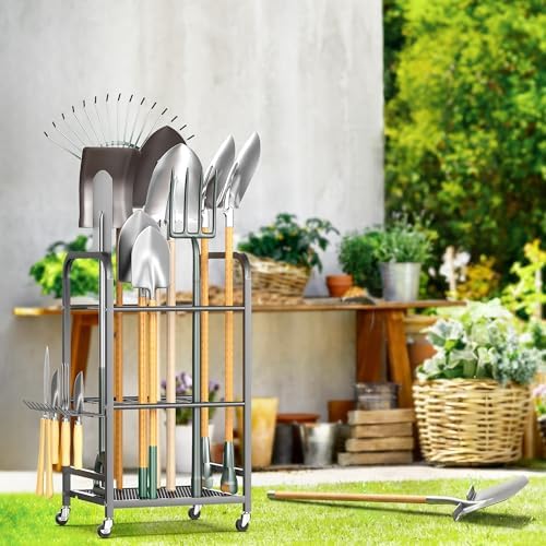 EVERHANGER Garden Tool Organizer and Storage, Yard Tool Stand - Image 7