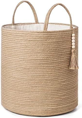 Mkono Woven Storage Basket for Blanket, Toys Plant Organizer, 15"W x 17.7"L by Mkono