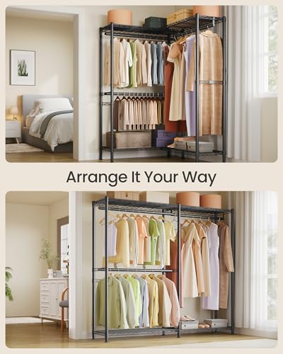 SONGMICS Closet Organizers and Storage, Clothes Rack with Shelves - Image 6
