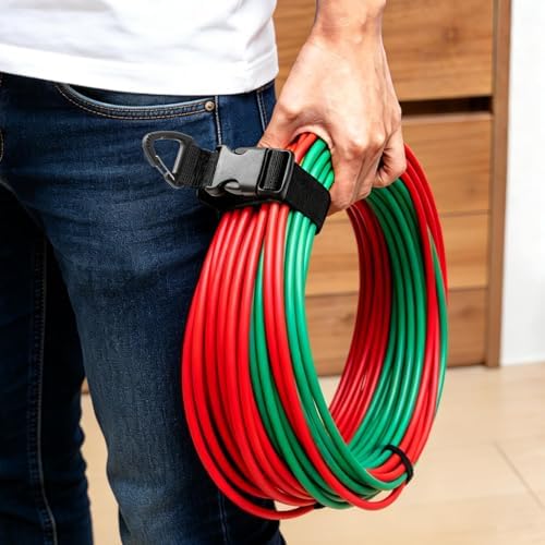 8-Pack Heavy Duty Extension Cord Organizer with Adjustable Arms - 17 Inch Wall Mounted Holder with Triangle Hooks for Garage Workshop Storage, Cord Reel Hanger for Tools and Cables - Image 5