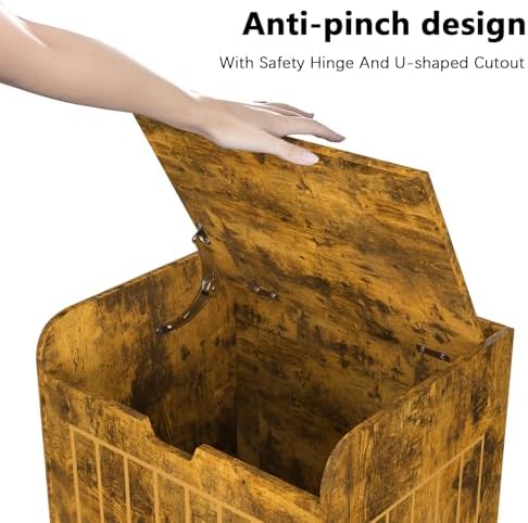 Aenuert Storage Chests, Small Cube Organizer Box,Wooden Entryway Storage (Brown, Without Handles) - Image 4