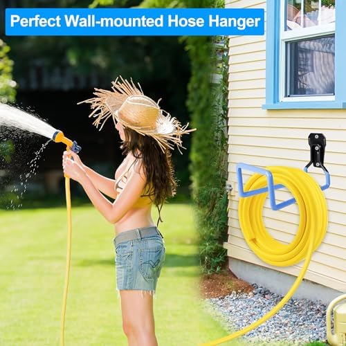 PeoMev Hose Holder Wall Mount Metal Hose Hook Garden Hose Rack - Image 2
