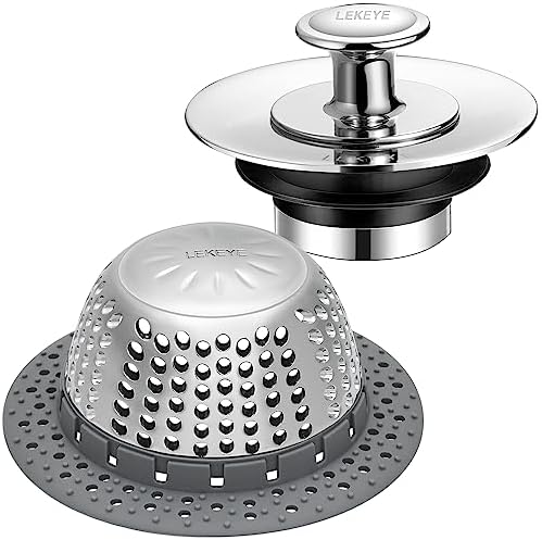 LEKEYE Shower Drain Hair Catcher | Bathtub Stopper/Shower Drain Cover/Drain Protector for Bathtub and Bathroom by LEKEYE
