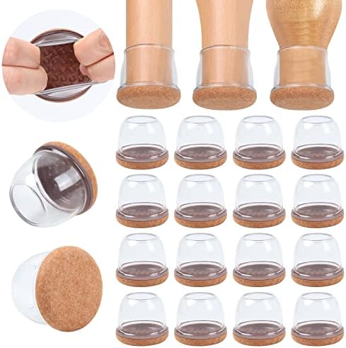 Ezprotekt 24 Pcs Extra Large Chair Leg Protectors with Felt, Chair Leg Caps by VisittheEzprotekt