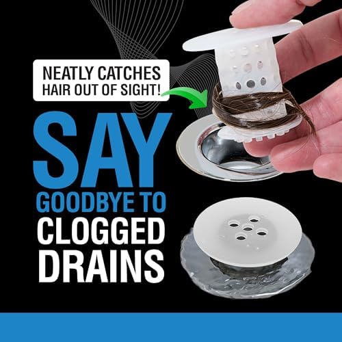 TubShroom Bathtub Drain Hair Catcher – In-Drain Tub Strainer & Clog Prevention Protector, Fits Standard 1.4”–1.75” Tub Drains, Easy Clean, Captures Human & Pet Hair out of Sight (Clear) - Image 2