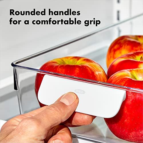 OXO Good Grips Fridge Organization Bin 5 in x 14 in - for Yogurt Cups, Small Produce, Berry Bins and More - Image 3