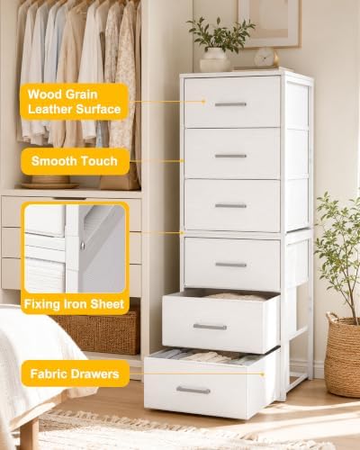 Fixwal Closet Drawers for Clothes, 2 Pack, 6 Drawers Stackable, 15.7" Wide - Image 5