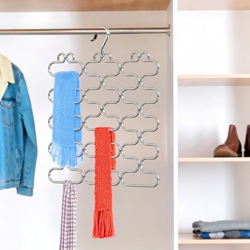 Deco Brothers Scarf Hanger for Closet, 23 Loop, Chrome - Image 2