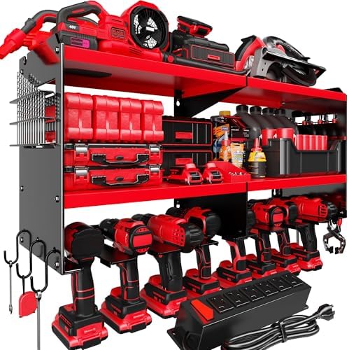 Spampur Power Tool Organizer Wall Mount with Charging Station by Spampur