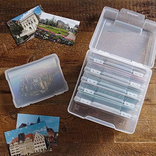 IRIS USA Photo Storage Box |Made in USA| 6 Cases - Clear - Image 5