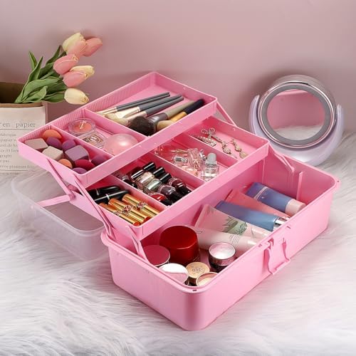 Tackle Box, 15-Inch Extra Large Art Storage Box with 3-Layer Folding Trays - Image 7