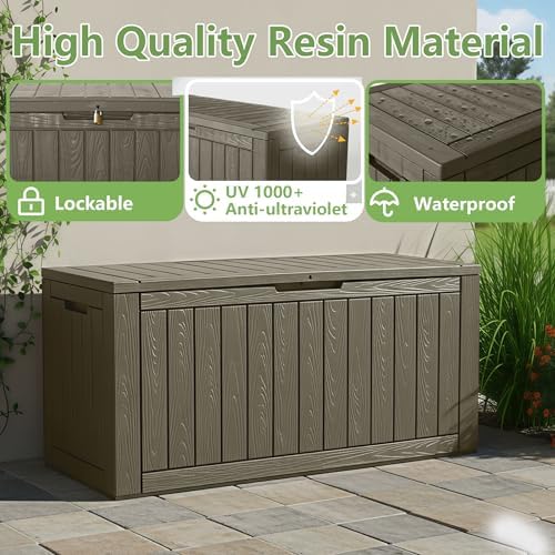 Outdoor Storage Box Waterproof, 110 Gallon Deck Box for Patio Storage - Image 4