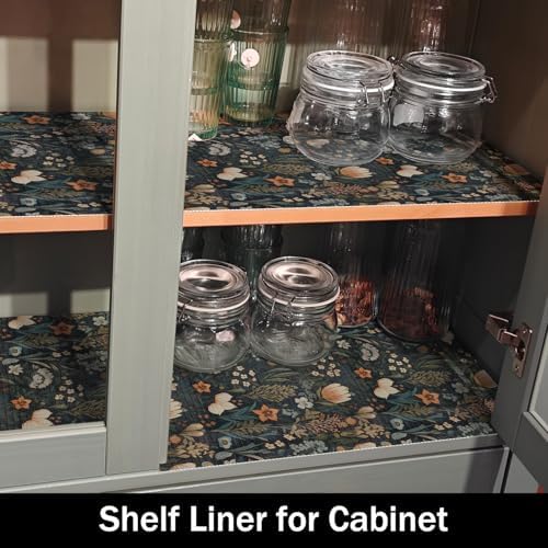 Vintage Floral Non-Slip Shelf Liner Non-Adhesive, 16IN x 10FT - Image 3