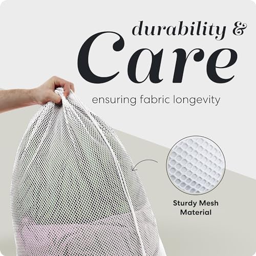 Handy Laundry Mesh XL Laundry Bag 24"x36", Heavy Duty Drawstring, White - Image 4