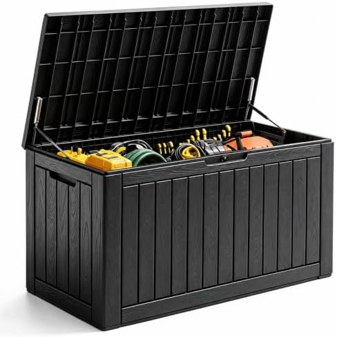 Outdoor Storage Box Waterproof, 150 Gallon Deck Box For Patio Storage by WTFGO