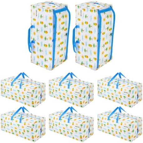 VENO 8 Pack Heavy Duty Moving Bags with Backpack Straps, Zippers & Handles, Extra Large Packing Bags for College Dorm Essentials, Moving Supplies Alternative to Cardboard Moving Boxes by Veno