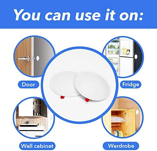 Silicone Wall Protectors from Door knobs - Self Adhesive Round Plate - Door Bumper Pads - Rubber Door Handle Bumper Guard for Door Knob, Kitchen, Office (2inch, Black) - Image 3