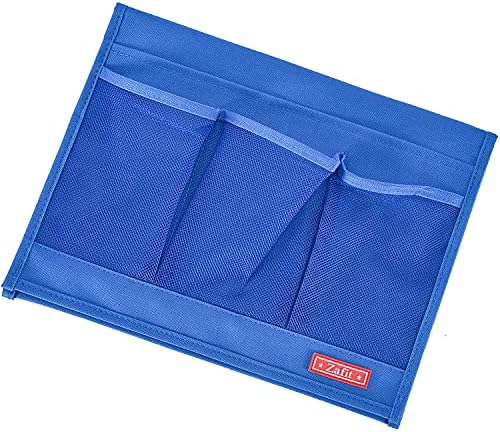 Zafit Bedside Storage Organizer - Table Cabinet Organizer Caddy for Remotes, Phone, Glasses (Classic 4 Pockets - Blue) - Image 3