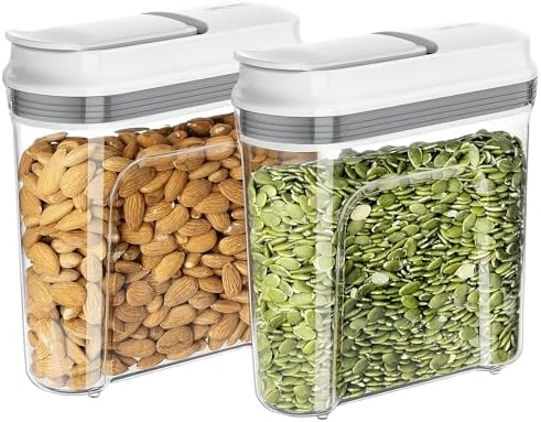 MR.SIGA Airtight Cereal Dispenser Set, Storage Containers for Dry Goods by MRSIGA