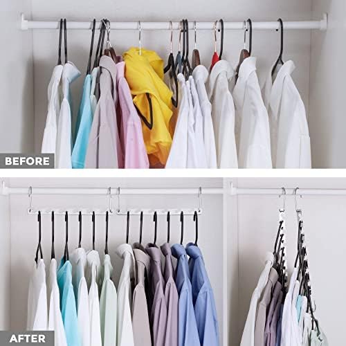HOUSE DAY Space Saving Hangers for Clothes 4 Pack, Metal Magic Hanger - Image 5