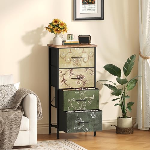 Sweetcrispy Dresser for Bedroom, 4 Drawer Storage Cabinet, Tall Nightstand - Image 2