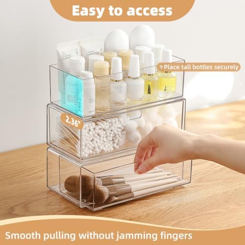 Stackable Medicine Cabinet Organizer for Bathroom, 3 Pack - Image 4